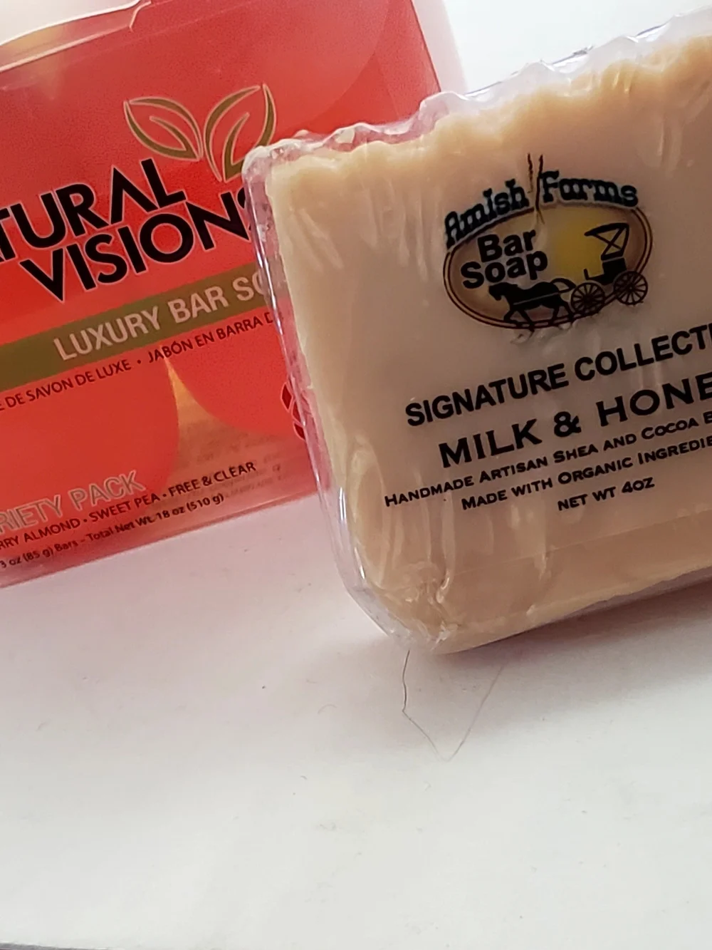 Luxury Moisturizing Glycerin Variety 6 Soap Set & 1 Amish   Milk & Honey Bar